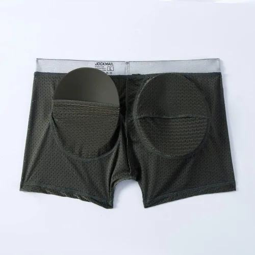 Vista 6 de JOCKMAIL Boxeador de malla para hombre con espalda acolchada para hombre con almohadilla para la cadera