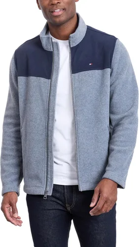 Vista 17 de Tommy Hilfiger Chaqueta de forro polar clásica con cremallera frontal para hombre Negro