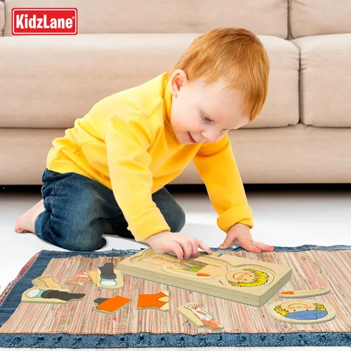 Vista 6 de Kidzlane Boy Wooden My Body Puzzle for Toddlers & Kids - 29 Piece Boys Anatomy Puzzle Kid Play Set - Anatomy for Kids, Skeleton Toys for Children