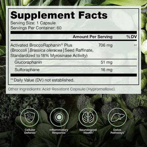 Vista 2 de Pure Therapro Rx OncoProtect ES Dosis Alta de Sulforafano Suplemento, Hecho en EE. UU. Suministro para 2 Meses 706 mg de Extracto de Semilla