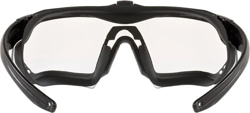 Vista 4 de Oakley Ess - Gafas de sol con montura negra mate, lentes transparentes, 1.575 pulgadas
