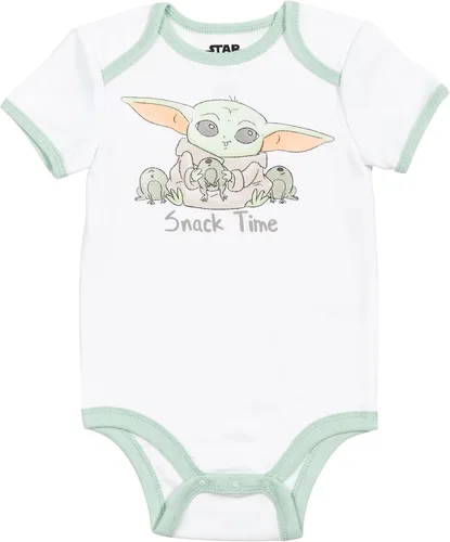 Vista 2 de STAR WARS Mandalorian The Child Baby Boys - Conjunto de canastilla con pantalones y babero