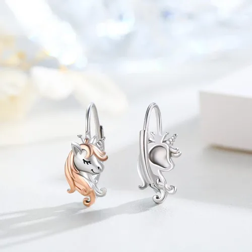 Vista 3 de Aretes de perro para mujer, aretes de aro pequeños de plata de ley con estampado de patas, aretes de aro para cachorros, aretes de pata de gato