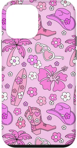 Vista 16 de iPhone 16 Coastal Cowgirl Estética Rosa Cowgirl Hat Cowboy Boots Boho Case