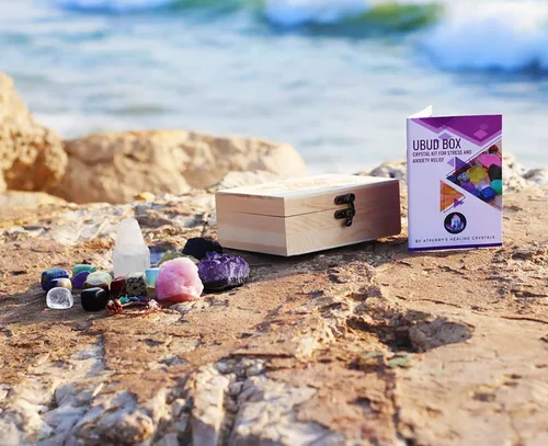 Vista 7 de AtPerry's - Juego de cristales curativos – 16 cristales de chakra reales y piedras para aliviar el estrés y la ansiedad, caja de regalo de madera +