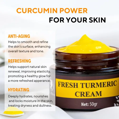 Vista 3 de Crema de cúrcuma fresca con cúrcuma cosechada después de 9 meses (1.8 oz)