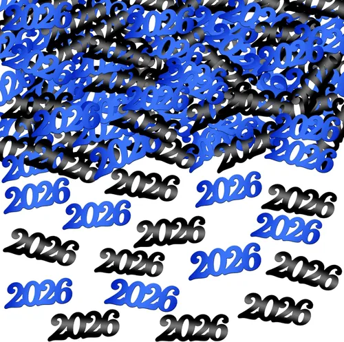 Vista 20 de KatchOn, Confeti de graduación negro brillante 2025 – Paquete de 500 Confeti de graduación 2025 decoraciones Decoraciones de graduación 2025