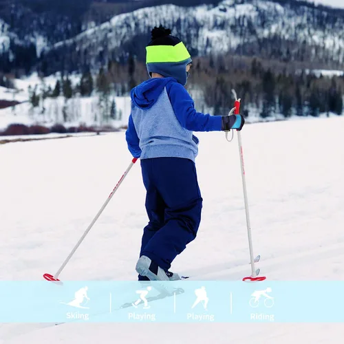 Vista 7 de Unigear Guantes de esquí para niños, impermeables, para invierno, clima frío, snowboard y snowboard, se adaptan tanto a niños como a niñas