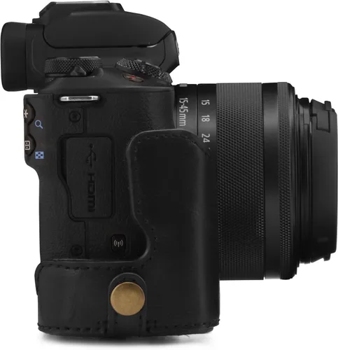 Vista 8 de MegaGear Canon EOS M50 - Funda de piel sintética para cámara, color negro