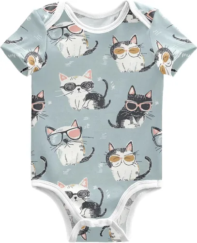 Vista 21 de vvfelixl Bodies para bebé niña negro Pug blanco manga corta algodón ropa de bebé para niñas 0-24 meses Multi1