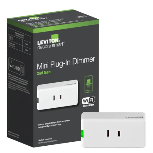 Vista 14 de Leviton Decora Smart interruptor regulador de intensidad, 0-10V, Wi-Fi, requiere cable neutro, funciona con Matter, My Leviton, Alexa, Google