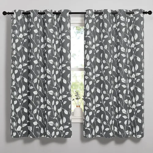 Vista 2 de KGORGE Cortinas opacas para sala de estar, aislamiento térmico, cortinas insonorizadas y cortinas estilo rústico estilo bohemio para cocina