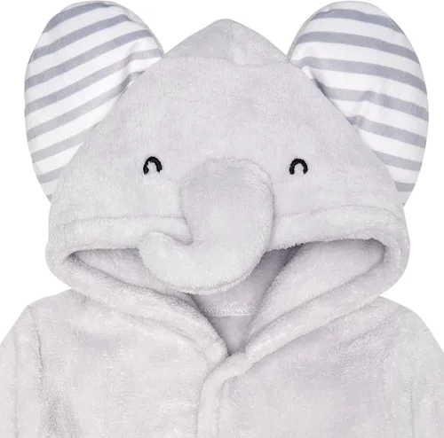 Vista 5 de Gerber Albornoz unisex de felpa suave con capucha de personaje animal para bebé