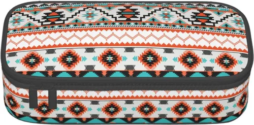 Vista 8 de Estuche organizador de lápices tribal étnico azteca de gran capacidad, papelería con cremallera, suministros escolares, bolsa para lápices