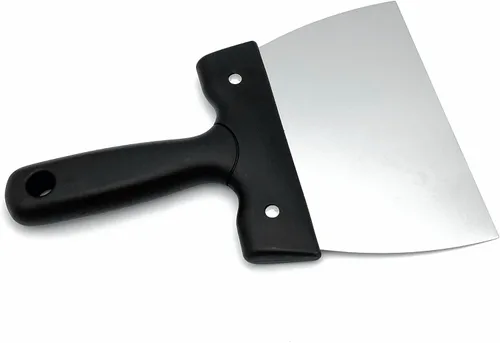 Vista 7 de Goldbaking Espátula de recubrimiento para raspador de chocolate raspador de masa de acero inoxidable (pequeña)