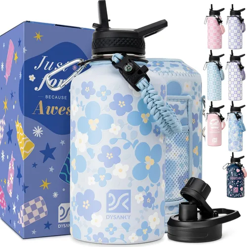 Vista 15 de DYSANKY Botella de agua aislada de 32 onzas, metal al vacío de acero inoxidable grueso, jarra de agua deportiva portátil para gimnasio y senderismo