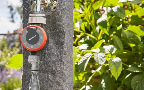 Vista 3 de Gardena Temporizador de agua: Temporizador automático para grifos de 1.043 in (3/4 pulgadas) o 1.311 in (G1), tiempo de riego flexible (5-120 min)