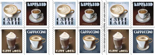 Vista 2 de Espresso Drinks US Postage Stamps - Folleto de 20