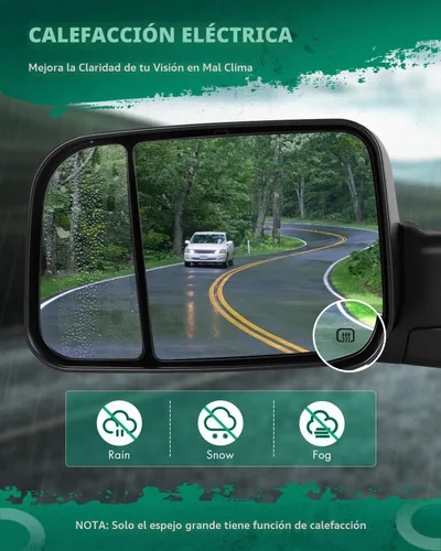 Vista 4 de SCITOO Espejos de remolque aptos para Dodge para Ram Accesorios exteriores Espejos compatibles 2009-2016 para Ram 1500 2500 3500 con sensor