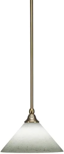 Vista 73 de Toltec Lighting Tallo Colgado Mini colgante, acabado de cobre negro, 3.5" cuadrado humo burbuja vidrio