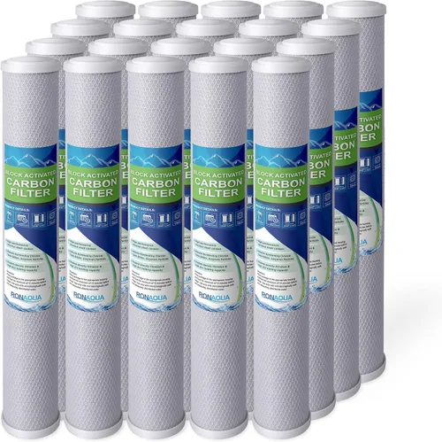 Vista 13 de Filtro de agua estándar de 5 micrones con carcasa de coco para toda la casa, bloque de carbono, 20 x 2.5 pulgadas, se adapta a carcasas de 20 x 2.5