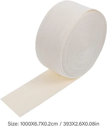 Vista 2 de Baluue 1 rollo de yeso calcetines de soporte de rodilla tubo agarre autotubular Stockinette para piernas Stockinette lesión algodón beige