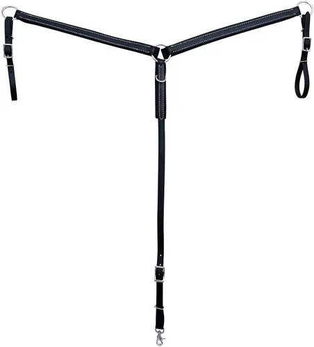 Vista 5 de HILASON Western Horse Biothane Leather Breast Collar Tack Verde lima y negro
