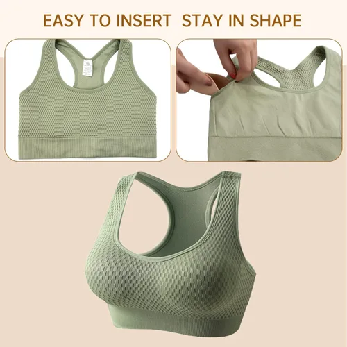 Vista 7 de KSang Bra Pads Inserts 4 Pairs Sewn Edges Breast Padding for Sports Bras Swimsuits Bikini A, B, C, D Cup Available
