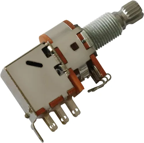 Vista 3 de Push Pull Pot DPDT - Potenciómetro de bajo de guitarra conmutada, tono de volumen, interruptor de control de eje dividido, 0.71 pulgadas