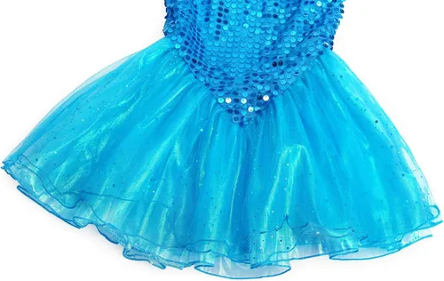Vista 8 de HenzWorld Little Girls Mermaid Costume Princess Dress Birthday Party Pretend Play Christmas Gifts Jewelry Accessory