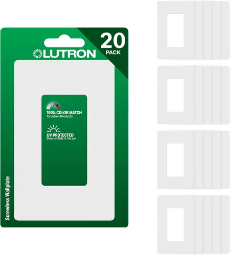 Vista 13 de Lutron Claro - Placa de pared de 1 banda (paquete de 6) CW-1-AL-6 almendra