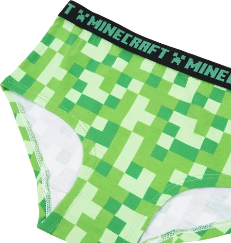 Vista 2 de Minecraft Girls 10-Pack 100% Cotton Underwear and Super Soft Hipster in Size 4, 6, 8, 10