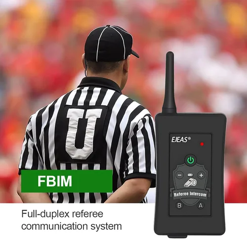 Vista 3 de EJEAS FBIM Intercomunicador Bluetooth profesional de árbitro de fútbol, 850 mAh, dúplex, 1500 M, inalámbrico Bluetooth con función de reducción
