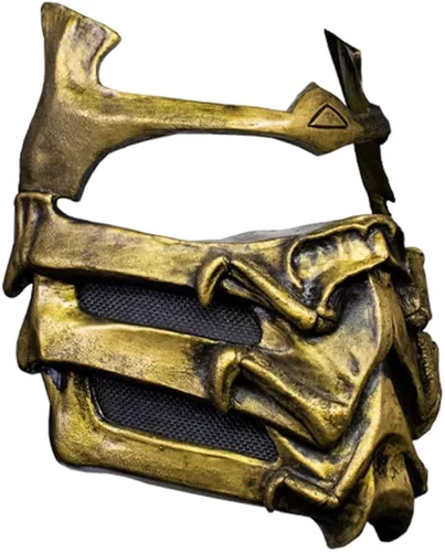 Vista 3 de Trick Or Treat Studios Mortal Kombat Scorpion Máscara Oro, Oro