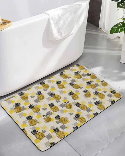 Vista 7 de Tapete de baño gris degradado para bañera, antideslizante, de secado rápido y absorbente, tierra de diatomeas, cocina, ducha, fregadero, lavable