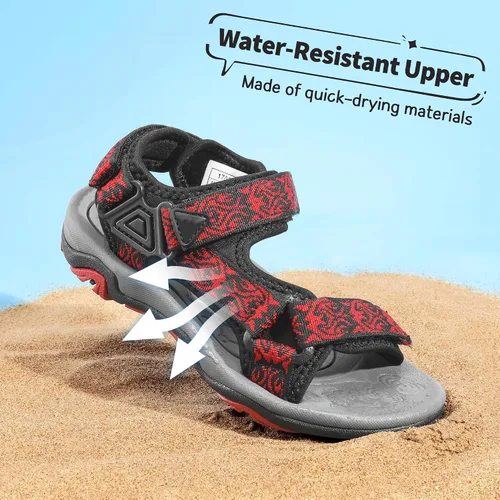 Vista 3 de DREAM PAIRS Sandalias de verano para niños, ligeras y ajustables (para niños y niñas, grandes y pequeños).