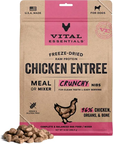 Vista 12 de Vital Essentials - Comida para perros liofilizada cruda, trocitos crujientes de carne de res Comida completa o mezcladora Comida para perros