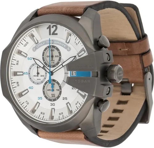 Vista 33 de Diesel Mega Chief Reloj de acero inoxidable para hombre con movimiento analógico o digital