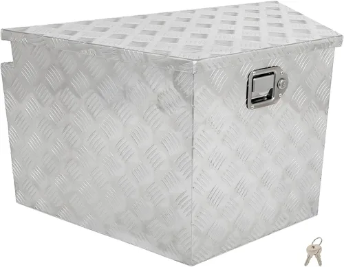 Vista 21 de SCITOO - Caja de herramientas de aluminio de 18 pulgadas de plata resistente para cama de camión, caja de herramientas para remolque de RV