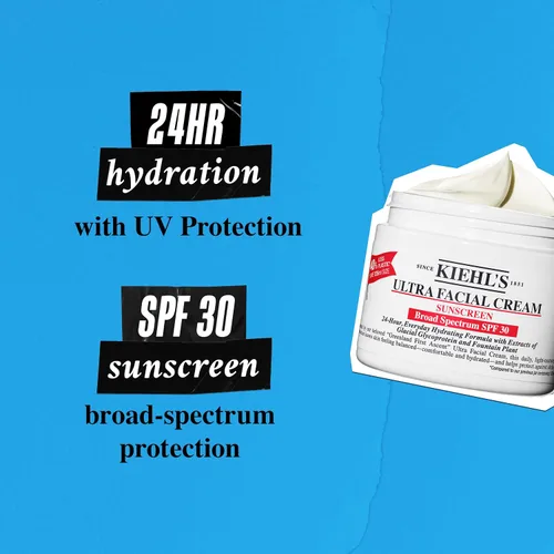 Vista 3 de Kiehl's Crema Ultra Facial con SPF 30, Hidratante Facial Ligero Diario para Todos los Tipos de Piel, Hidratación 24 Horas, Protección UV Contra