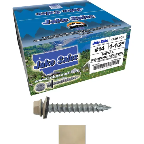 Vista 65 de TORNILLOS PARA TECHOS DE METAL #14: (250) Tornillos x 1" ABC GRIS Tornillo para techo de chapa metálica con cabeza hexagonal y arandela.