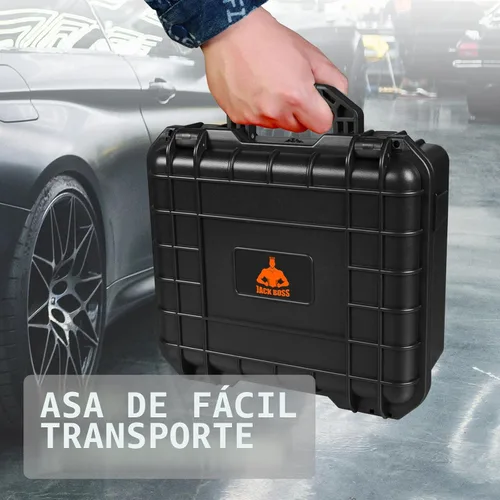 Vista 5 de Jack Boss Estuche rígido, 14 x 11.5 x 6.5 pulgadas, portátil, resistente al clima, impermeable, funda protectora para cámara con espuma Negro