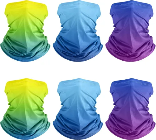 Vista 14 de Geyoga 6 piezas de protección UV para el verano, polaina de cuello refrescante, ropa para la cara, polaina para cuello, bufanda, protector solar