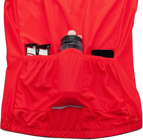 Vista 4 de BIKE BEER Hombres Rojo Ciclismo Bicicleta Uniforme Verano Ciclismo Jersey Manga Corta Carretera Bicicletas Jerseys MTB Transpirable Ciclismo Ropa
