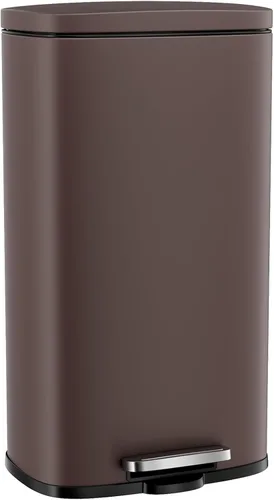 Vista 14 de Arlopu Cubo de basura de acero inoxidable de 8/13.2 galones, cubo de basura de cierre suave con cubo interior de plástico extraíble, a prueba
