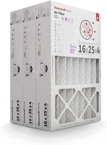 Vista 4 de Honeywell Home 16x25x4 MERV 8, filtro de aire para caldera/aire acondicionado, paquete de 3 unidades (CF408F1625-3PKAM)