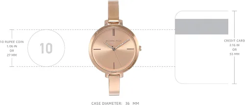 Vista 3 de Michael Kors - Reloj de cuarzo para mujer con correa de acero inoxidable