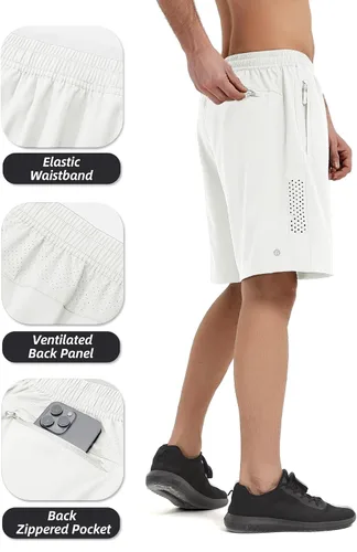 Vista 3 de HIFEOS Pantalones cortos deportivos para hombre, pantalones cortos de entrenamiento para correr, tenis, gimnasio, 5, 7, 9 pulgadas, cómodos