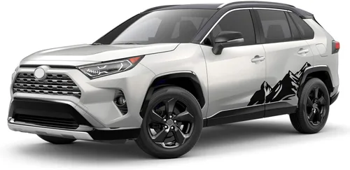 Vista 2 de Vinilo adhesivo todoterreno de Muntains compatible con Toyota Rav4 SUV e híbrido 2012-2018 - negro