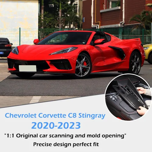 Vista 6 de CHEAYAR Cubierta de panel de palanca de cambios compatible con Chevrolet Corvette C8 2020-2023, decoración de panel de palanca de cambios